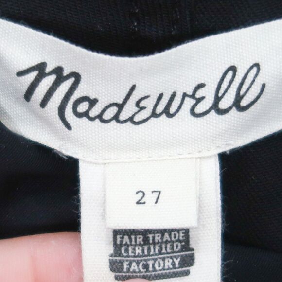 Madewell Jeans Womens Maternity Size 27 Black Skinny‎ Distressed Over-The-Belly - Picture 4 of 11